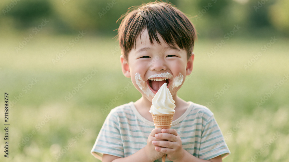 Bub mit Eistüte
