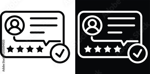 Quadro su tela feedback Two-tone version in black and white background