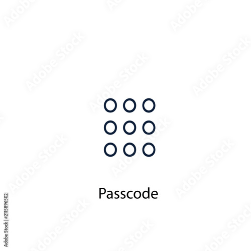Passcode vector icon illustration sign