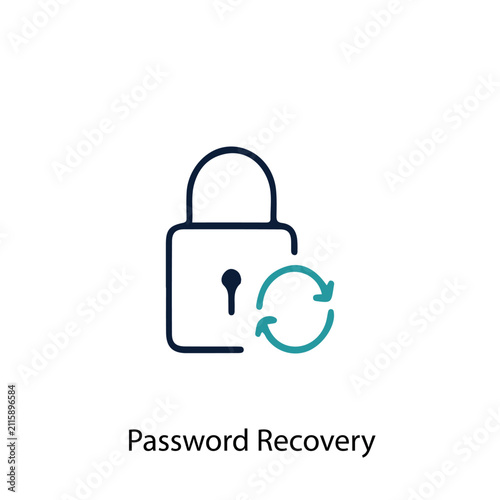 Password recovery vector icon illustration sign