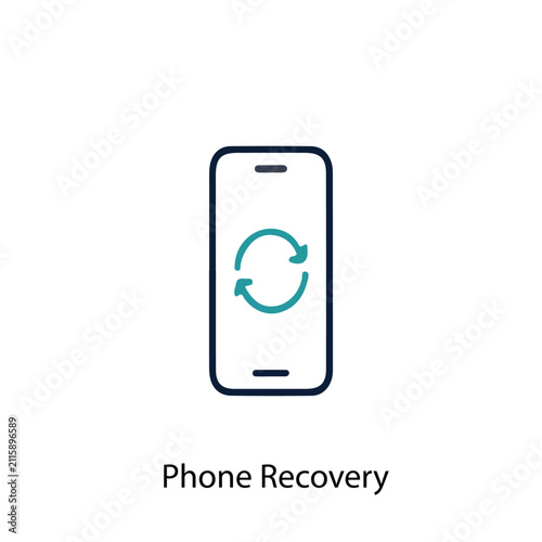 Phone recovery vector icon illustration sign