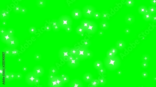 Star Particles Green Background