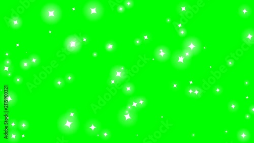 Tiny Star Particles Green Screen