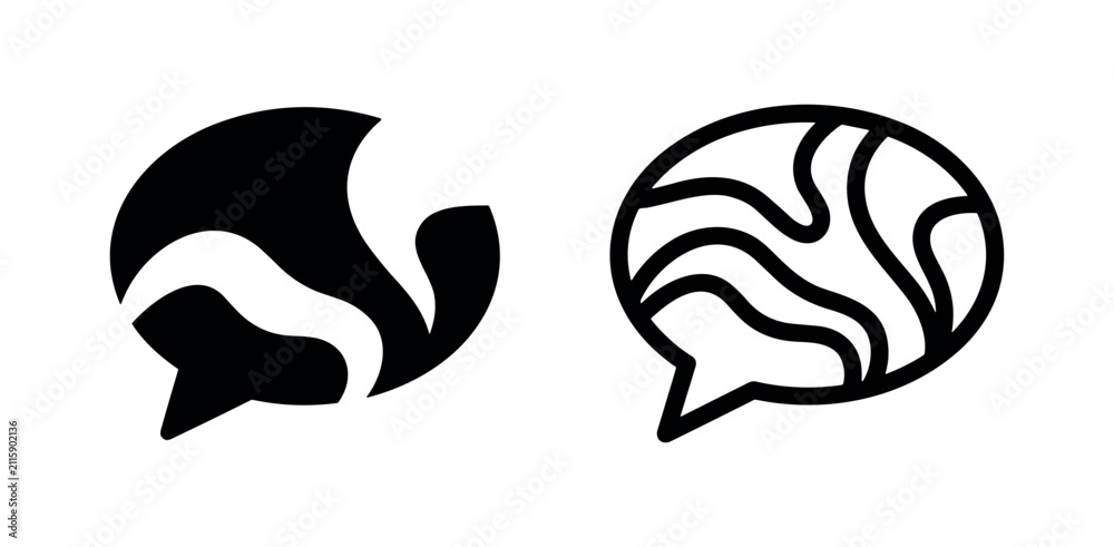 Fotografie Artificial intelligence brain speech bubble icon