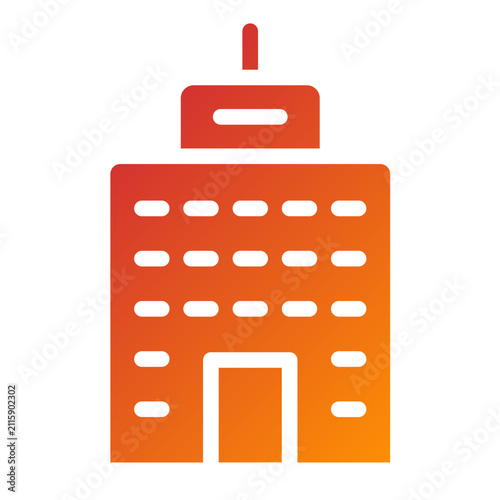 Office Building line icon style