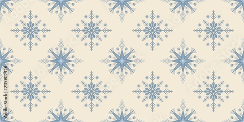 Seamless watercolour and unique snow flakes pattern background for covers, notes, Soft backgrounds colour. Watercolour art work. snow flakes pattern background for winter vibes.