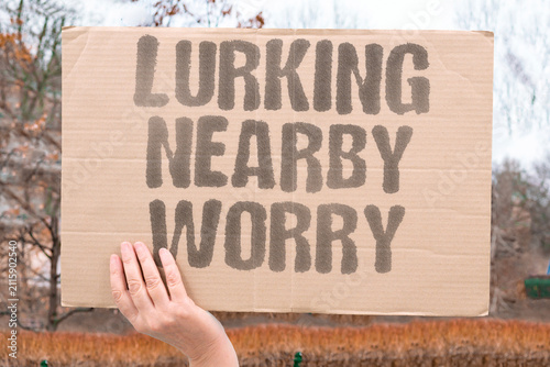 Obraz na płótnie "Lurking Nearby Worry" Someone loitering nearby causes concern