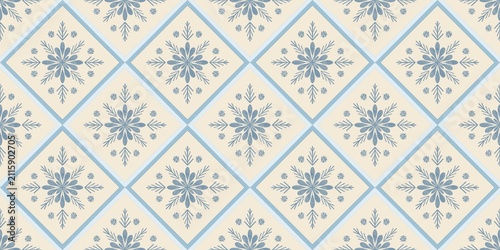 Seamless watercolour and unique snow flakes pattern background for covers, notes, Soft backgrounds colour. Watercolour art work. snow flakes pattern background for winter vibes.