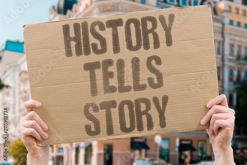 Canvastavla "History Tells Story" A record provides a narrative of behavior