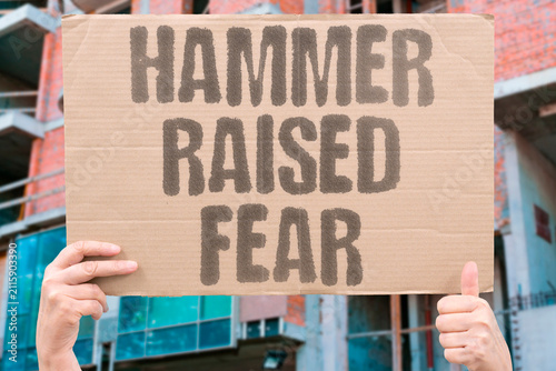 Фотография "Hammer Raised Fear" An ordinary object becomes a terrifying weapon