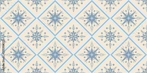 Seamless watercolour and unique snow flakes pattern background for covers, notes, Soft backgrounds colour. Watercolour art work. snow flakes pattern background for winter vibes.