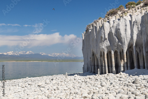 Canvas Print Crowley Lake Columns beside the lake in Eastern California