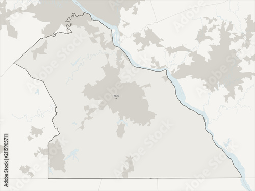 Fotografie York-Hanover metropolitan area vector map with county boundaries, urban footprin