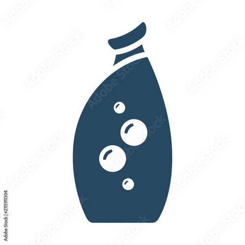 Bottle with bubbles icon
