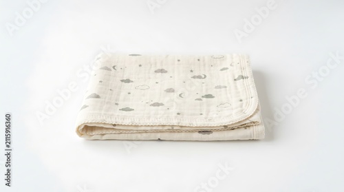 Foto Baby Burp Cloth Mockup Neutral Cloud Pattern
