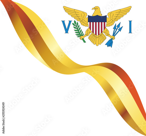 US Virgin Islands Flag Ribbon