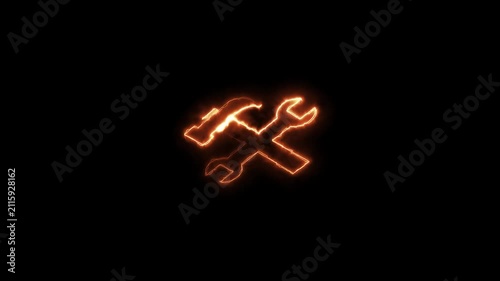 Gears rotating with fiery orange glow against a dark backdrop symbolizing industry and innovation