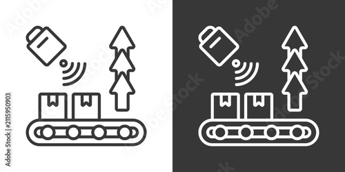 Bild auf Leinwand Process Improvement Icon Set Vector Collection Isolated In Black And White