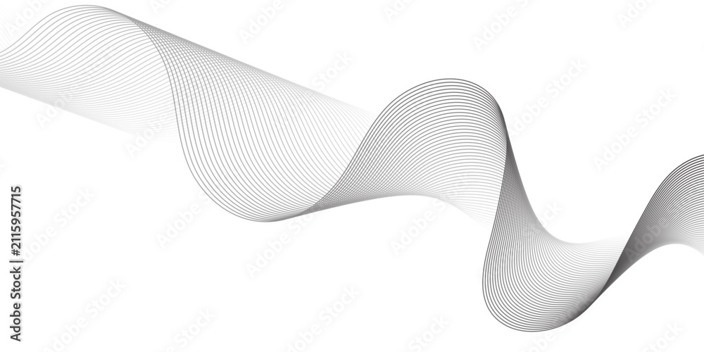 Fototapeta premium abstract ackground smooth curve flowing dynamic isolated background. Digital frequency equalizer. Technology blend abstract line.