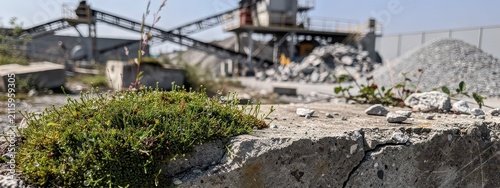 Initiatives are underway to combat urban decay in a construction zone where debris littered the site and nature begins to reclaim the industrial landscape