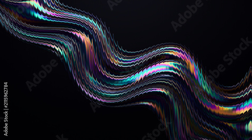 Canvastavla Mesmerizing Vertical Glass Stripes Wallpaper: A Vibrant Abstract Backdrop of Iri