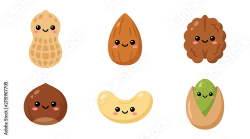 Cute assorted nuts collection