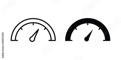 gauge meter icon minimal illustration set