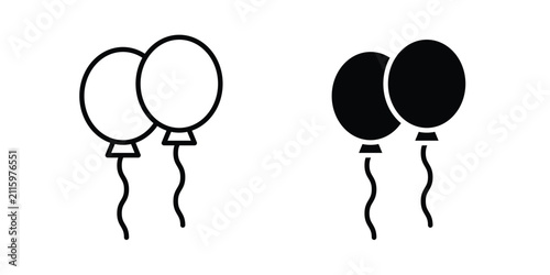 Bild auf Leinwand Balloons icon editable pictograms collection