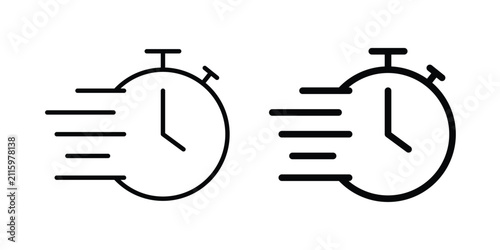 Foto Time fast icon editable pictograms collection