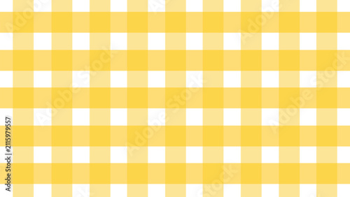 Yellow Gingham Plaid Pattern Seamless Background Vector