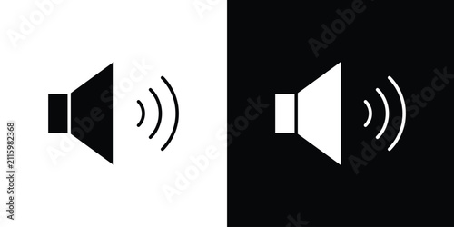 Foto volume button icon outline logo group