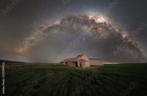 Old shearing shed at remote farm in South Australia.