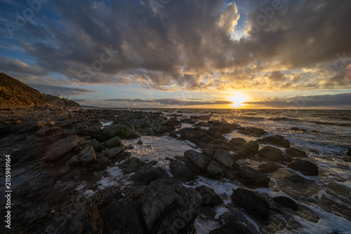 Dusk and incoming tide at Marino Rocks. South Australia