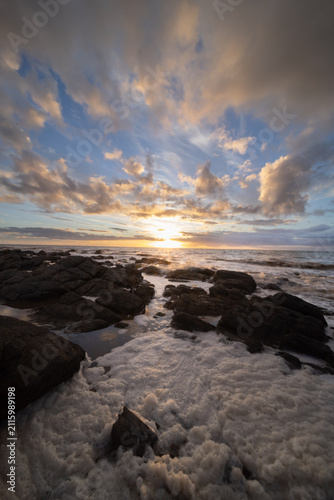 Dusk and incoming tide at Marino Rocks. South Australia