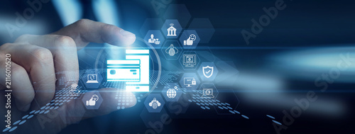 Obraz na plátně FinTech expert securing daily networks