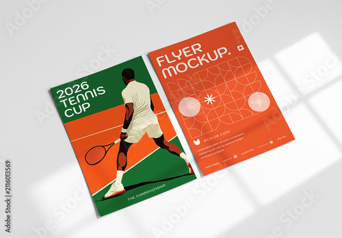 2 Sided Vertical Flyer Poster Paper Mockup