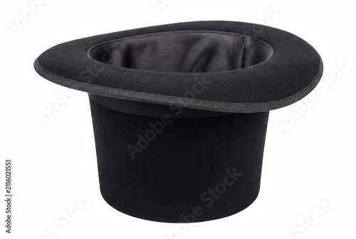 Obraz na plátne Upside Down Vintage Formal Top Hat with Felt Texture