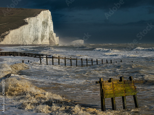 Seven Sisters During Storm.
