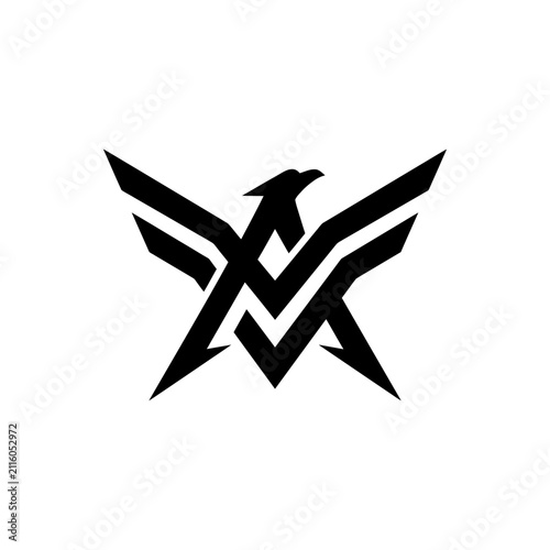 Abstract eagle symbol graphic design icon logo