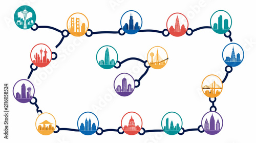 Global City Skylines Connected Map