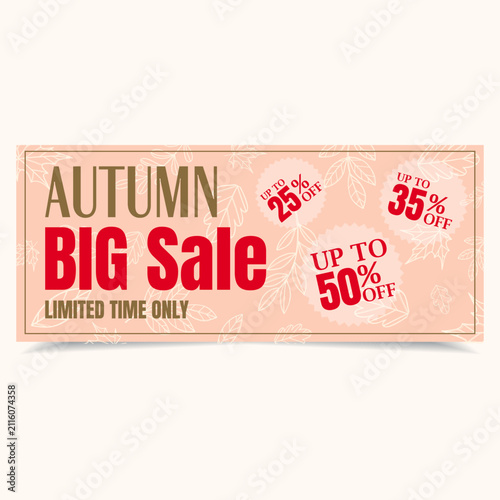 Autumn Big Sale Limited Time Discount Banner