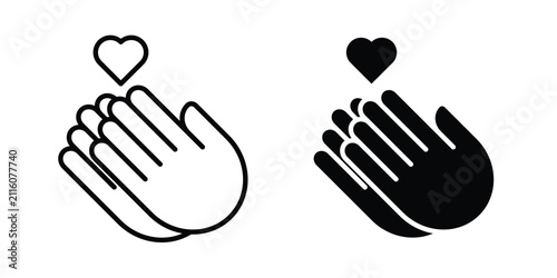 фотографія Gratitude icon outline artwork set