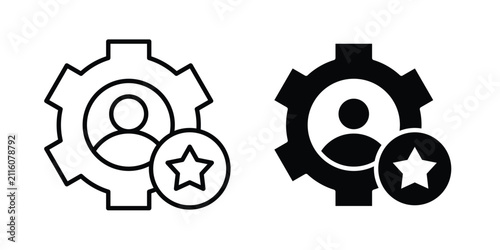 Soft skills icon outline artwork set