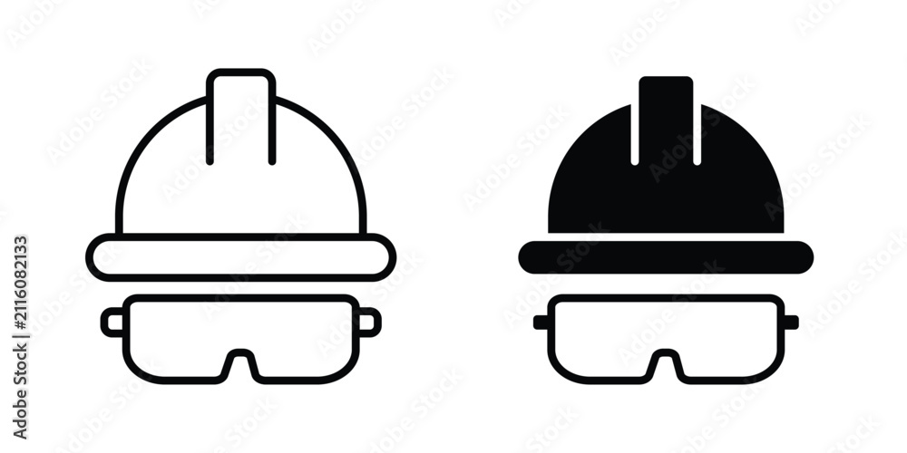 Fototapeta premium Safety helmet icon flat art series