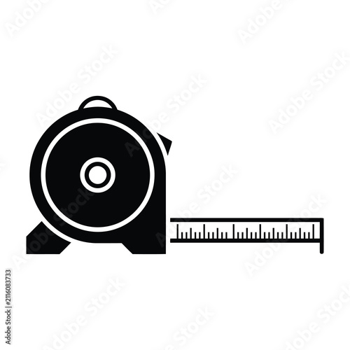 Tape measure tool with ruler on white background for measurement and sizing purposes accurately