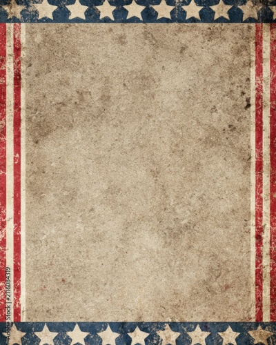 Vintage Paper Texture Background with Faded Stars for veterans day design