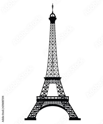 Eiffel tower city skyline prepared in vector