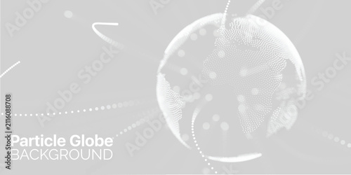 Obraz na płótnie Earth Globe Grey, Earth Digital Globe, World Globe Grey