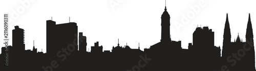 LA PLATA city skyline prepared in vector