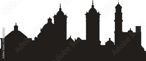 PUEBLA city skyline prepared in vector